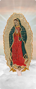 Lady of Guadalupe Clouds Bronze